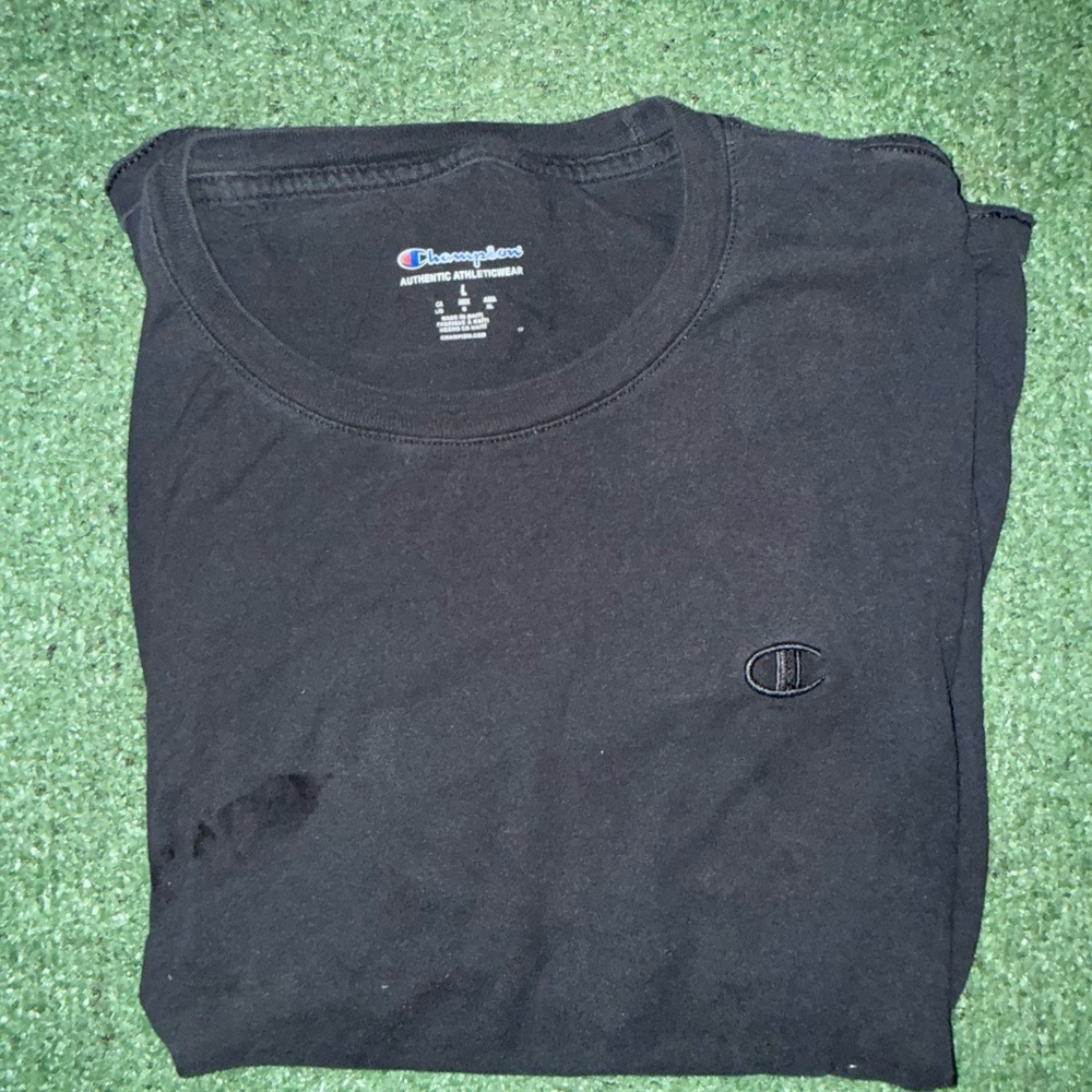 Champion Black Crewneck Tee